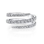925 Silver Diamond Pinky Coil Ring