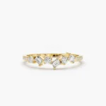 925 Silver Baguette and Round Diamond Ring - Image 3