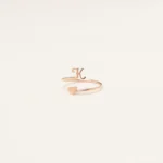 925 Silver Dainty Initial Heart Ring - Image 2