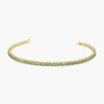 925 Silver Peridot Tennis Bracelet