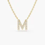 925 Silver Diamond Initial Necklace