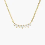 925 Silver Diamond Cluster Necklace