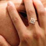 925 Silver Ballerina Baguette Diamond Cluster Ring
