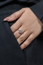 925 Silver Engraved Heart Ring - Image 2