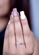 925 Sterling Silver Single Heart Name Ring - Image 4