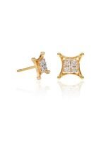 925 Silver Diamond Stud Earring - Image 2