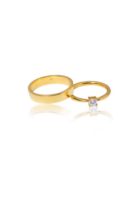 54572b_c65f9352ddca4aa5a04e90c42022de0fmv2.jpg 925 Silver Couple Ring - Image 1