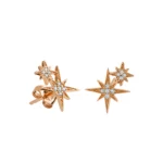 925 Silver Diamond Double Starburst Stud