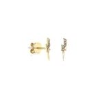 925 Silver Diamond Lighting Bolt Stud