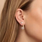 925 Silver Enamel Yin Yang Heart Stud - Image 2