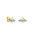 925 Silver Diamond Flying Saucer Stud
