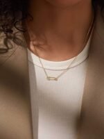 925 Sterling Silver Safety Pin Necklace - Image 4