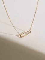 925 Sterling Silver Safety Pin Necklace - Image 6