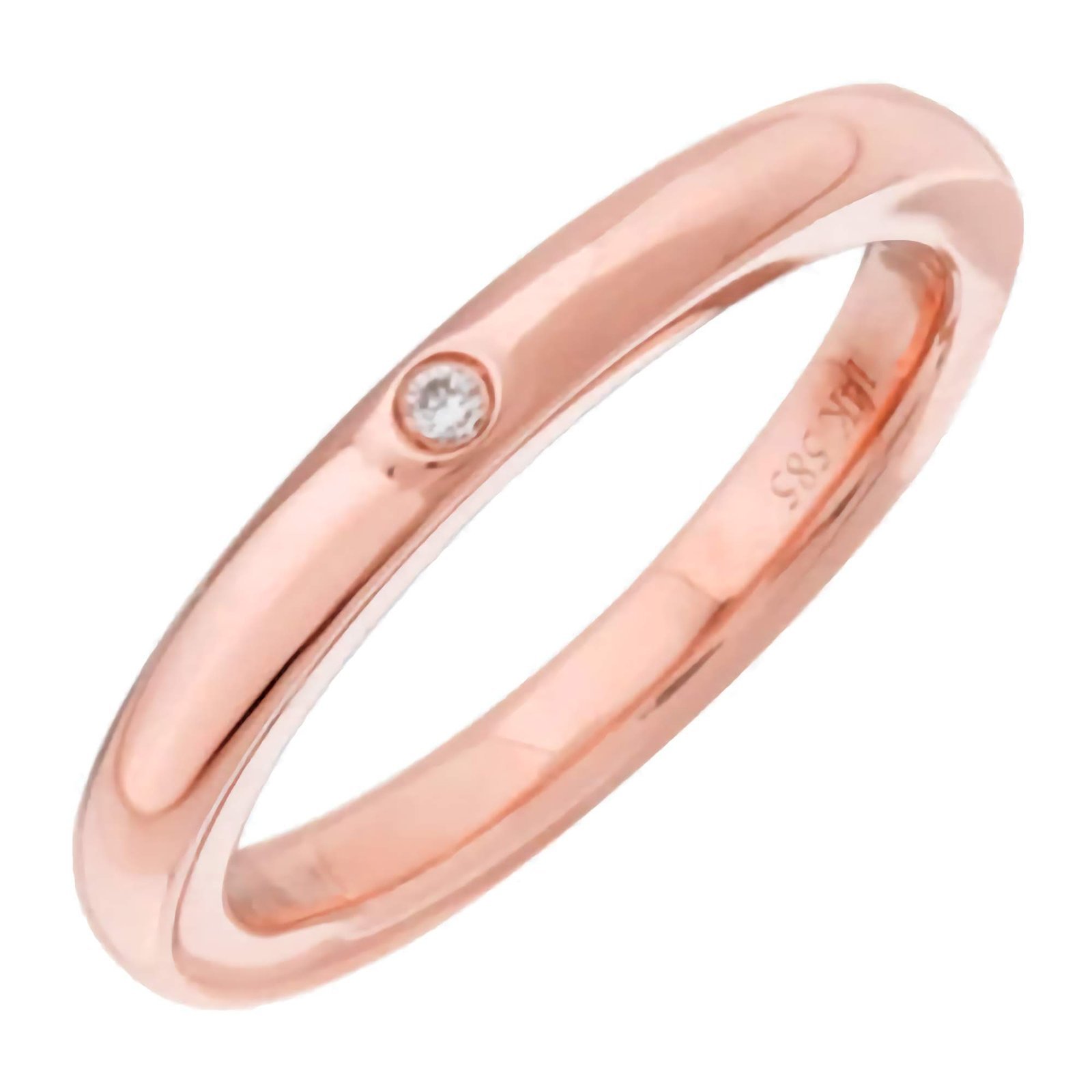 Band-with-Tiny-Silver-Diamond-edited.jpg 925 Silver Band with Tiny Diamond - Image 1