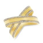 925 Silver Diamond Border X-Ring - Image 3