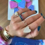 925 Silver Diamond Initials Ring - Image 5