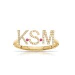 925 Silver Diamond Initials Ring - Image 9