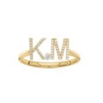 925 Silver Diamond Initials Ring - Image 3