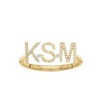 925 Silver Diamond Initials Ring - Image 2
