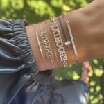 925 Silver Diamond Segments Bar Bracelet - Image 2