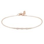 925 Silver Diamond Segments Bar Bracelet