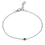 925 Silver Emerald Birthstone Bracelet - Image 3