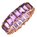 925 Silver Amethyst Eternity Band