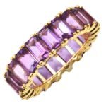 925 Silver Amethyst Eternity Band - Image 2