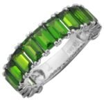 925 Silver Emerald Eternity Band