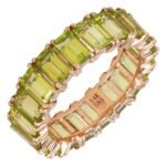 925 Silver Peridot Eternity Band