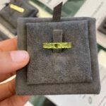 925 Silver Emerald Cut Peridot Eternity Band - Image 4