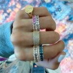 925 Silver Emerald Cut White Topaz Band - Image 6