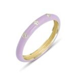 925 Silver Enamel Segments Diamond Ring - Image 2