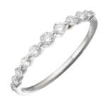 925 Silver Floating Graduated Diamonds Band