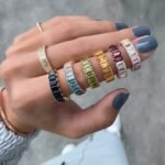 925 Silver Citrine Eternity Band Ring - Image 4