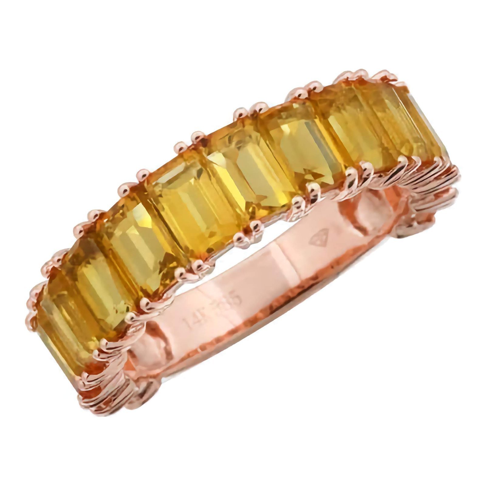 Gemstone-Citrine-3_4-Silver-Ring-edited.jpg 925 Silver Citrine Eternity Band Ring - Image 1