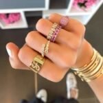 925 Silver Gemstone Pave Signet Ring - Image 9