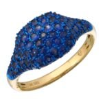 925 Silver Gemstone Pave Signet Ring - Image 2