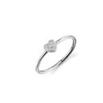 925 Silver Diamond Mini Heart Ring - Image 2