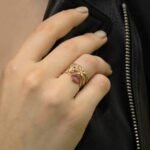 925 Silver Ruby Lips Ring - Image 3