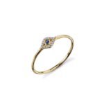 925 Silver Diamond Evil Eye Ring