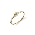 925 Silver Diamond Evil Eye Ring - Image 3