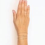 Gold & enamel mini hamsa silver ring - Image 2