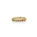 925 Silver Rainbow Vertical Marquise Eternity Ring - Image 2