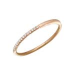 925 Silver Half Solid Half Diamond Stackable Band - Image 4