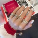 925 Silver Half Solid Half Diamond Stackable Band - Image 5