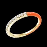 925 Silver Half and Half Enamel Diamond Band - Image 4