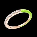 925 Silver Half and Half Enamel Diamond Band - Image 3