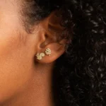 925 Silver Diamond Small Squirrel Stud - Image 2