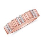 925 Silver Mini Fluted Diamond Ring - Image 3